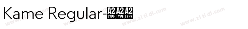 Kame Regular字体转换